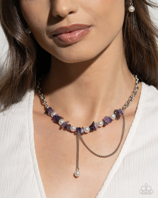 Nostalgically Noble - Purple Necklace