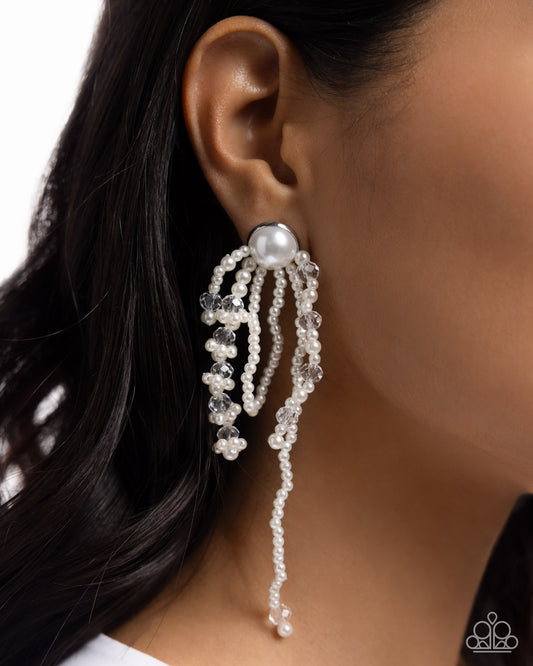 Promising Pearls - White Earrings