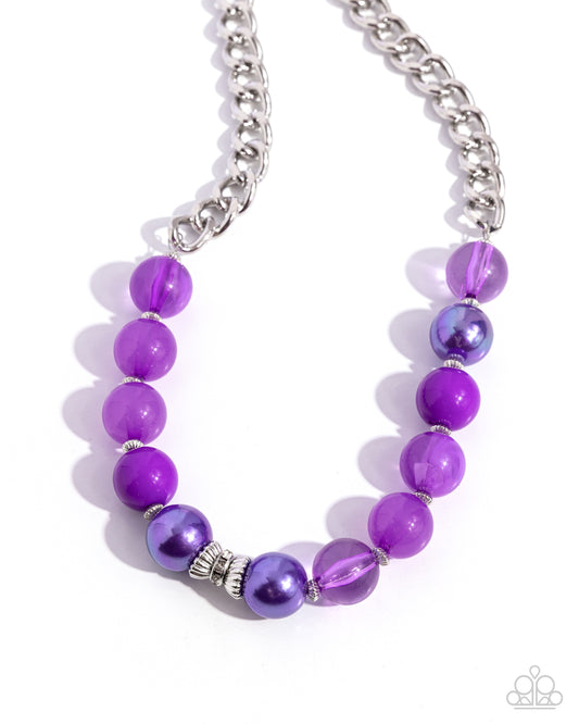 Opulent Opacities - Purple Necklace