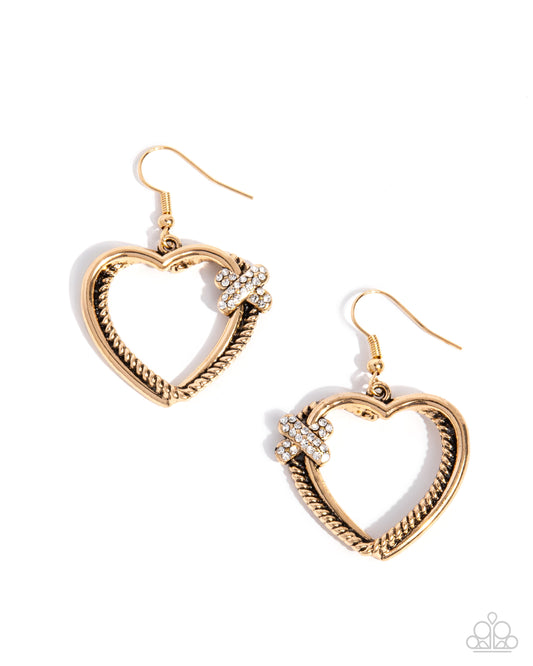 Crisscross Courtship - Gold Earring