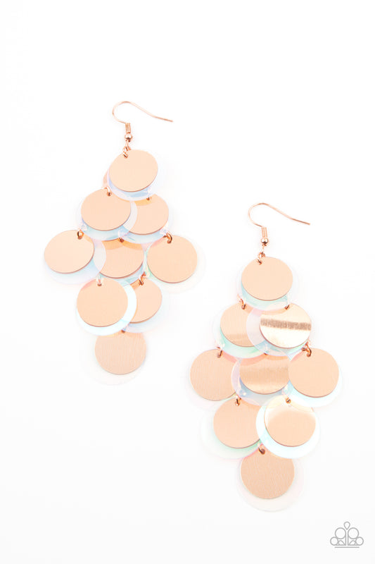 Sequin Seeker - Copper Earrings - PrettyZJewels