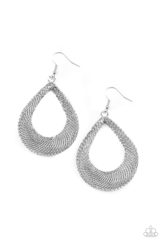 A Hot MESH - Silver Earrings - PrettyZJewels