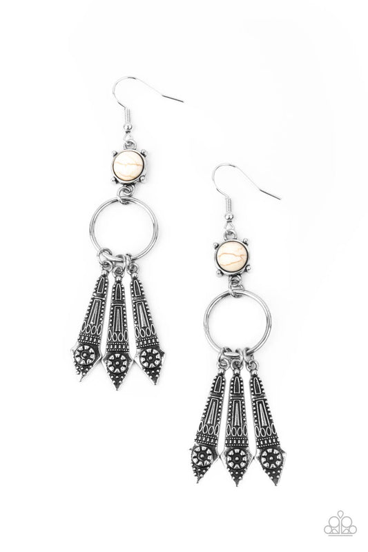 Prana Paradise - White Earrings - PrettyZJewels