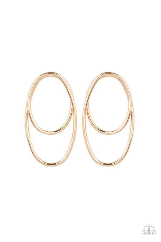 So OVAL-Dramatic - Gold Earrings - PrettyZJewels