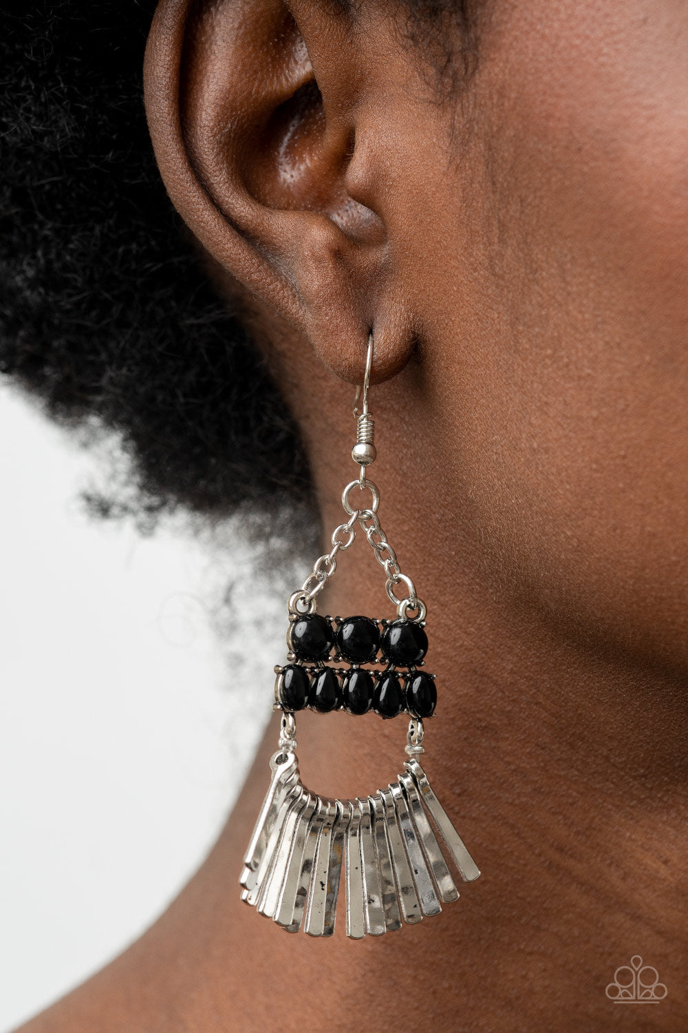 A FLARE For Fierceness - Black Earring