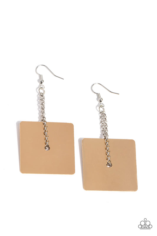 Block Party Posh - Gold Earrings