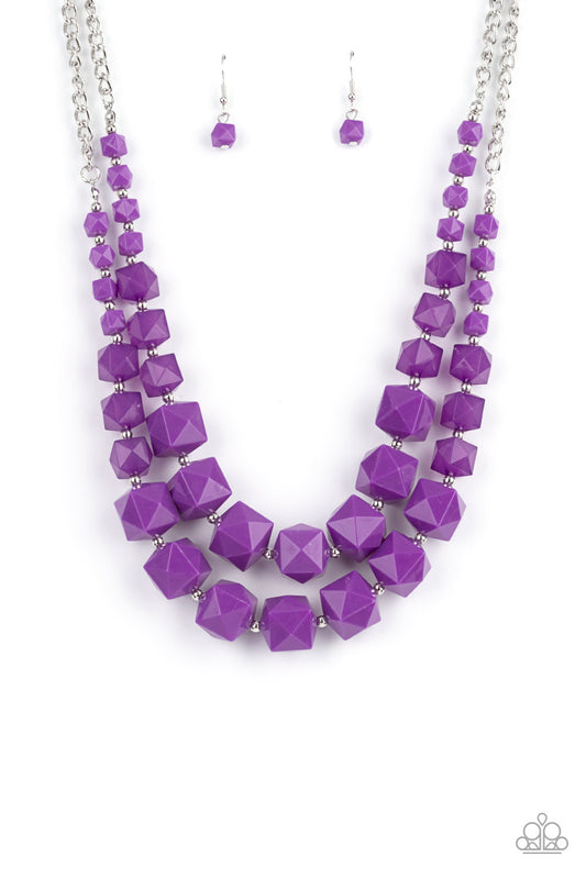 Summer Excursion - Purple Necklace with Bracelet