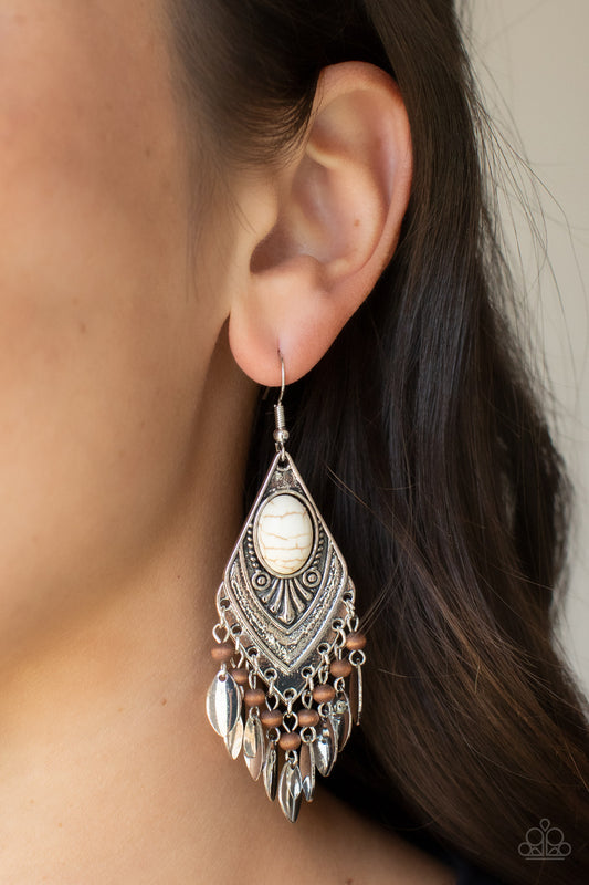 Earthy Etiquette - White Earrings