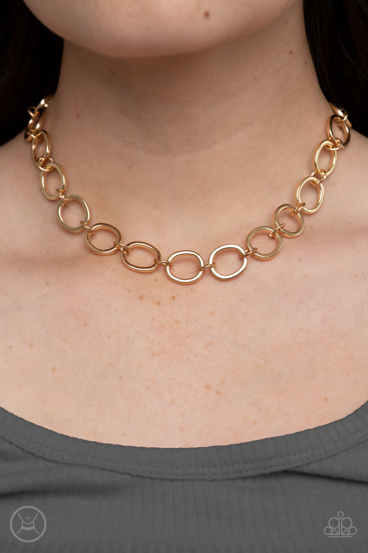 90s Nostalgia - Gold Choker Necklace