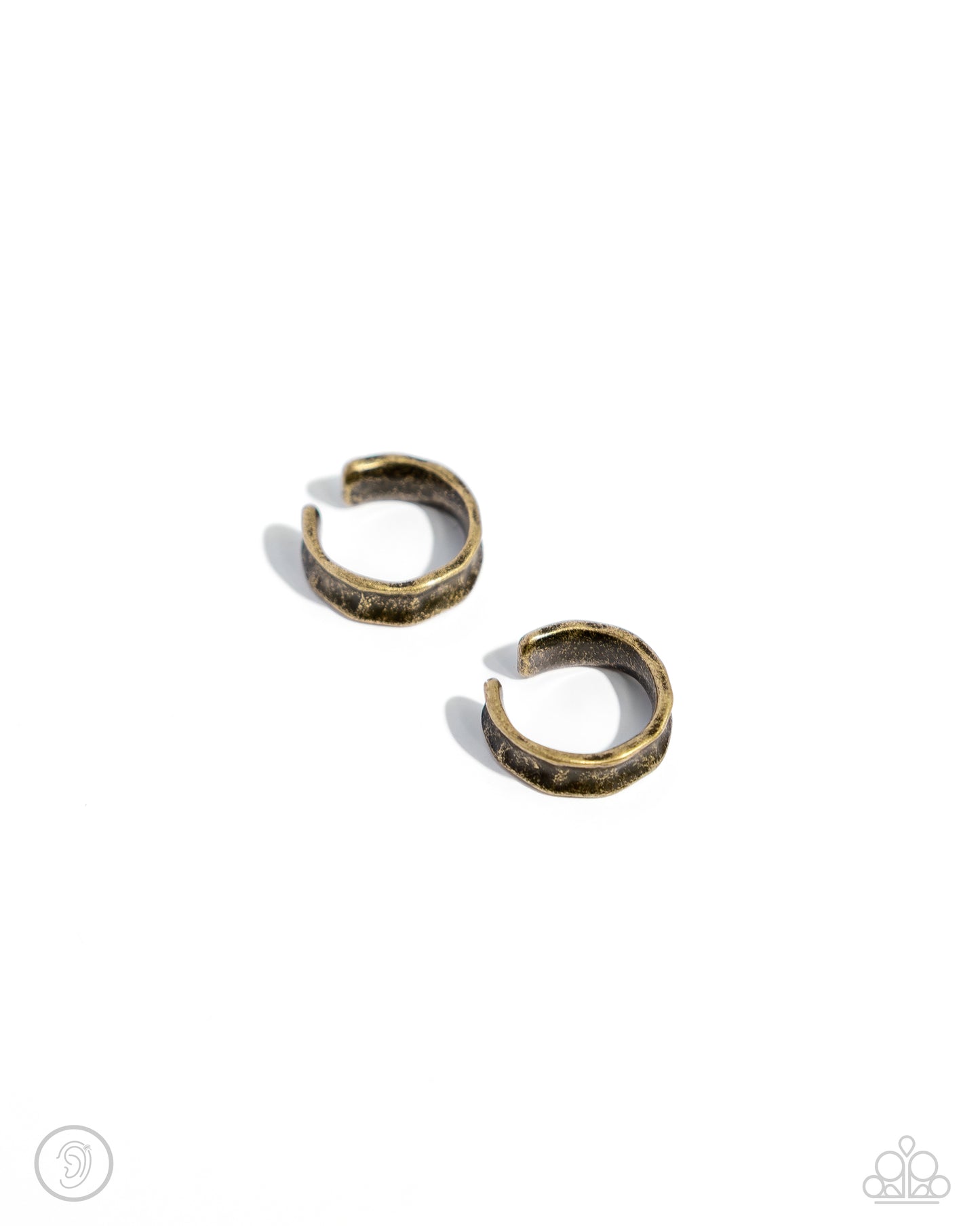 CUFF Call - Brass Earring